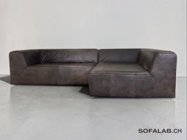 Bullfrog 1001 Camp Ecksofa Braun Büffelleder Vintage 1980er