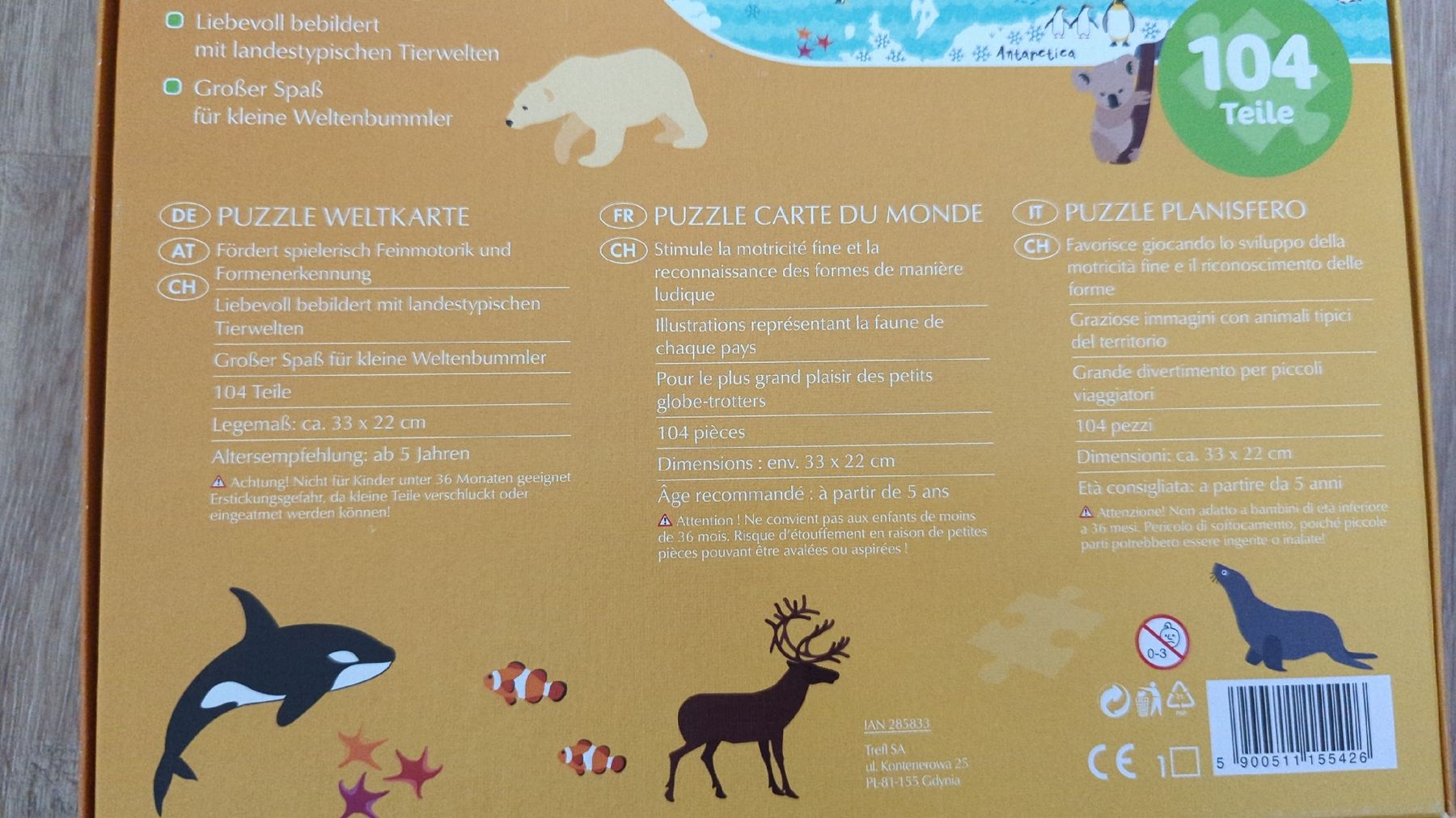 Puzzle: Puzzle 104 Teile / Weltkarte – Usato da Mägenwil venduto da Peter_Frei 4