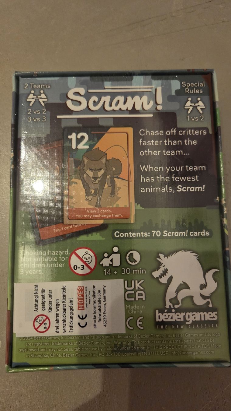 Giochi: Scram (engl.) – Nuovo e nell'imballaggio originale da Brugg AG venduto da jade16 1