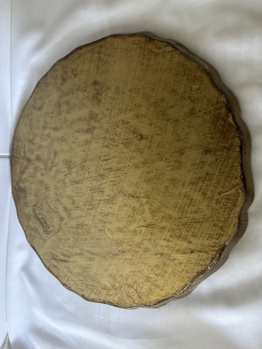 Piatti di portata: Antikes Vintage Tablett Holz Serviertablett 33cm  – Usato da Zürich venduto da Chaeffeler 3