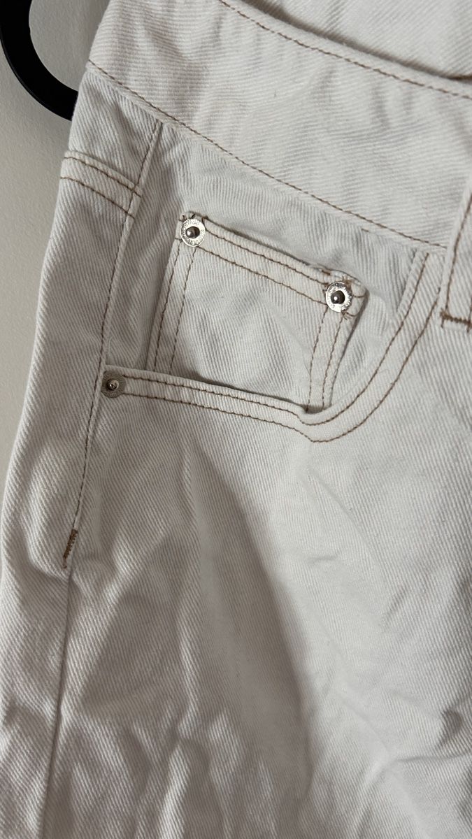 Jeans: Light Beige Denim Jeans - Size L - Perfect for Spring/Summer – Usato da Genève venduto da Noemie.wrmsi 2