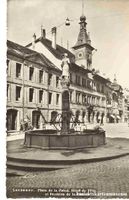 Lausanne - Place de la Palud + c1950