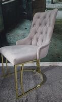 6-er SET Samt Stuhl mit goldenem Gestell 299.-