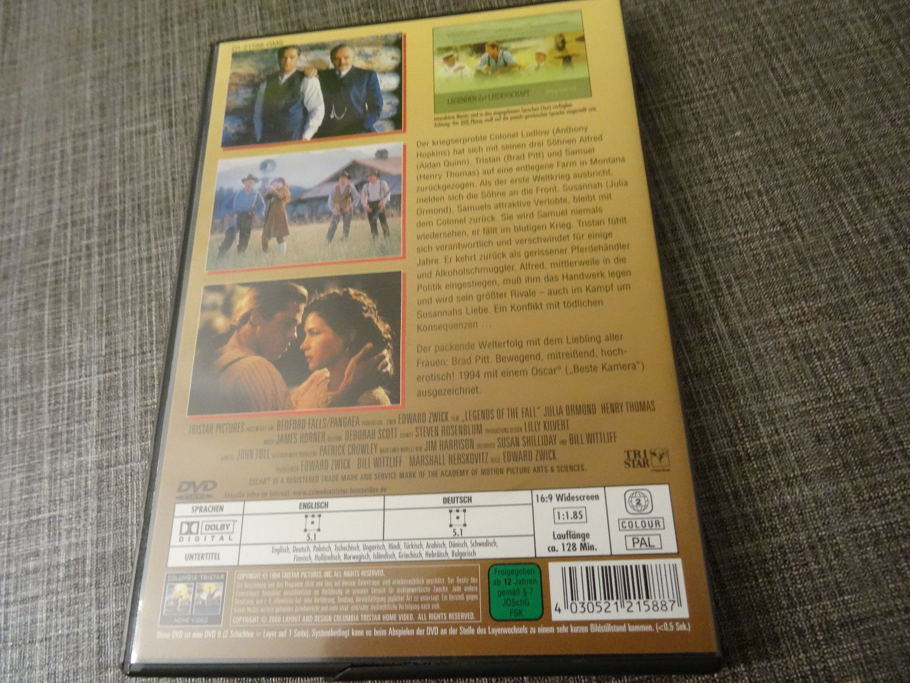 Spielfilme: Legenden der Leidenschaft DVD – Gebraucht aus Olten von  2
