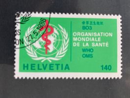 Schweiz Ämter 1986 WHO OMS neues Emblem 140 gestempelt
