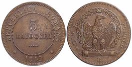 Italien, Rom, 3 Baiocchi 1849 (02)
