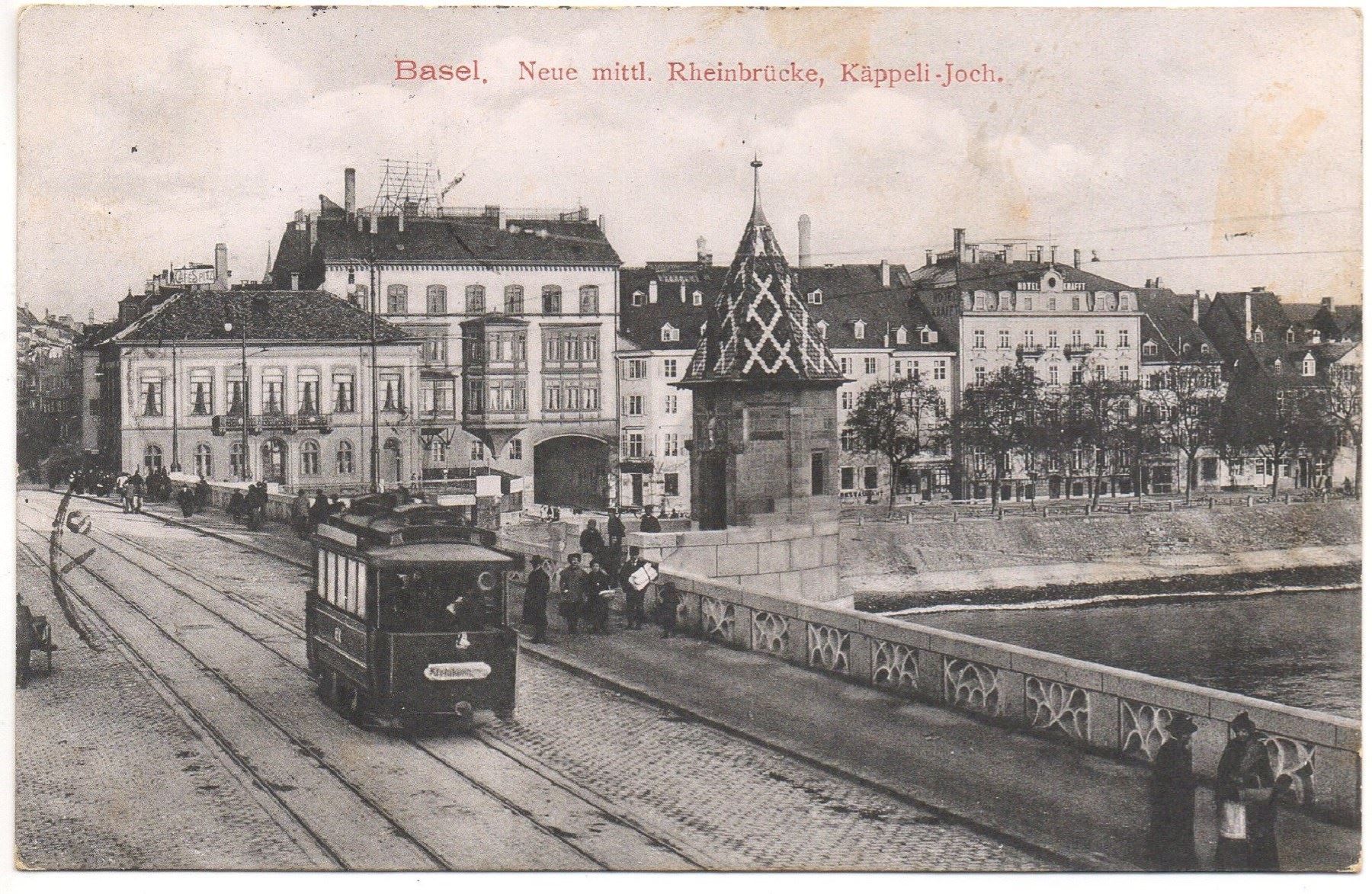 Ansichtskarten: BASEL Rheinbrücke Käppeli-Joch - Tram – Gebraucht aus Jona von philajona