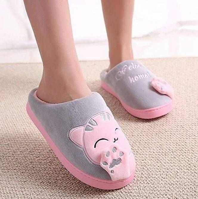 Scarpe da donna: Flauschige Katzenhausschuhe – Usato da Meisterschwanden venduto da Codys-Shop