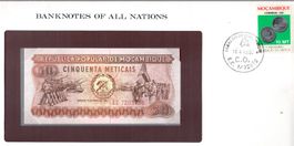BANKNOTENBRIEF REPUBLICA POPULAR DE MOCAMBIQUE 1980