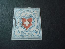 Marke Rayon I, Hellblau, Tuschentwertung