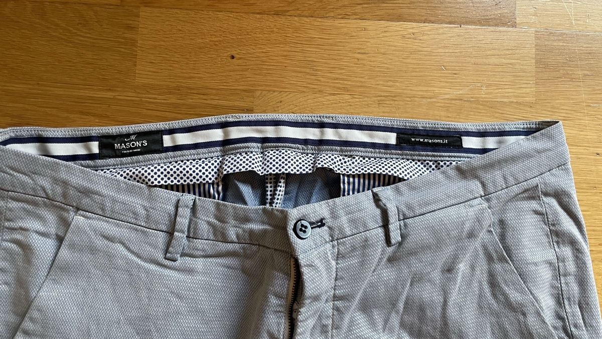Pantaloni: Mason's Hose, Top Zustand, Gr. 33, hellgrau, Baumwolle – Usato da Bern venduto da gelbepunkte 3