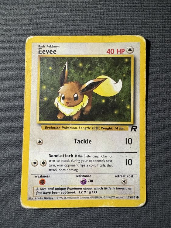 Pokemon Eevee 55/82 – Team Rocket Unlimited, LP-NM Condition