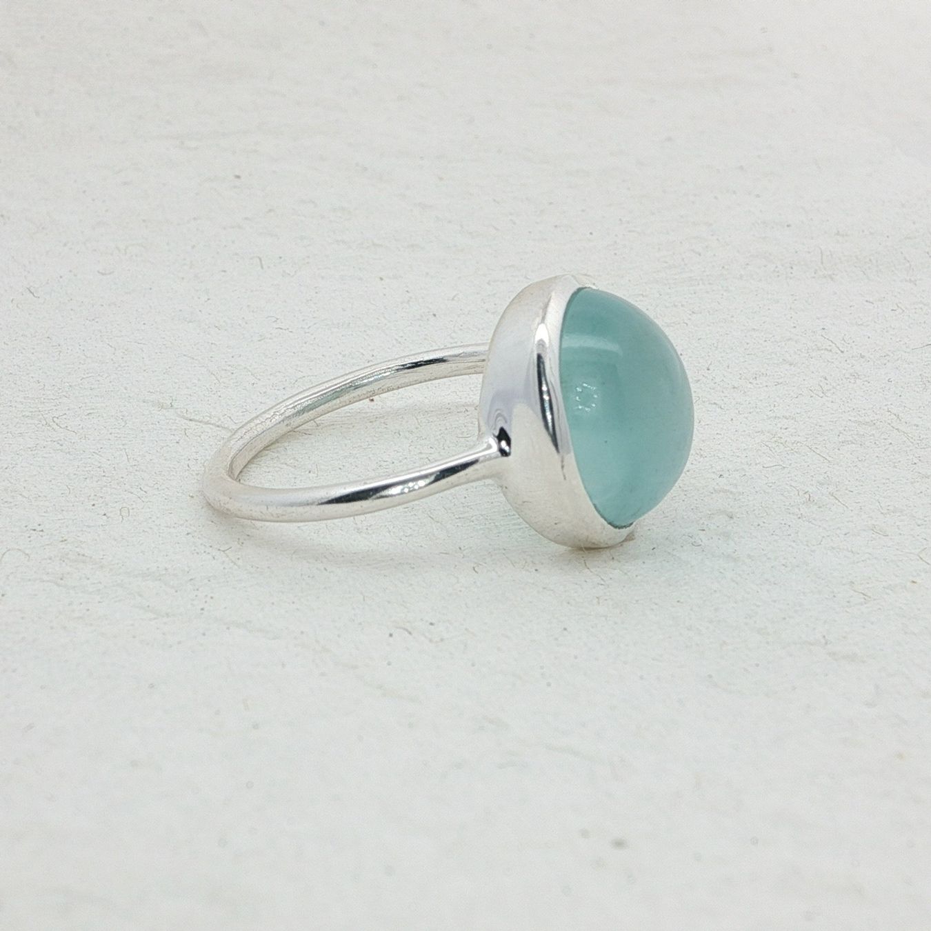 Olga Ribler Anelli: Unikate Silber Ring 925 mit Aquamarin Grösse 54 – Nuovo (secondo la descrizione) da Luzern venduto da Schmuckoutlet 1