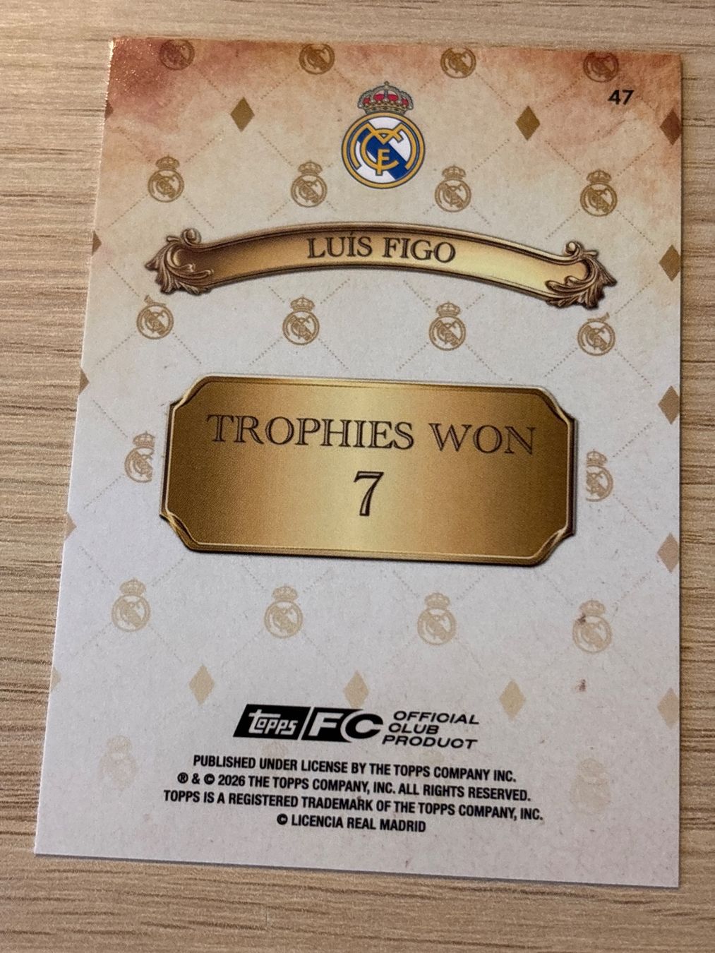 Topps Carte collezionabili: Topps Real Madrid Team Set 25/26 Luis Figo – Nuovo (secondo la descrizione) da Zürich venduto da BVBWINNER 1