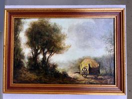 Original Ölgemälde Landschaft – signiert, gerahmt, 20. Jh.
