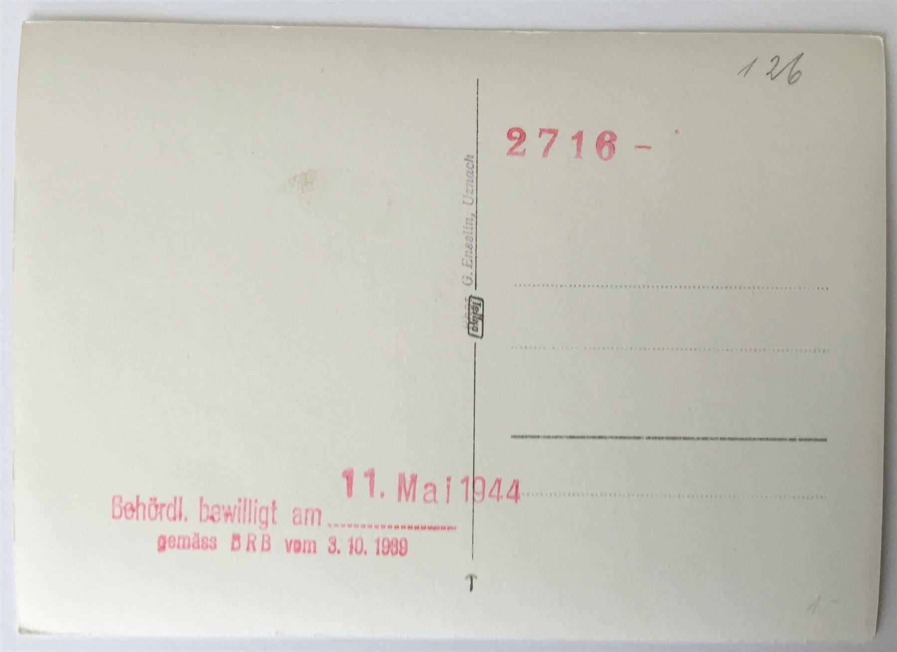 Ansichtskarten: BENKEN 1944 – Neu (gemäss Beschreibung) aus Jona von philajona 1