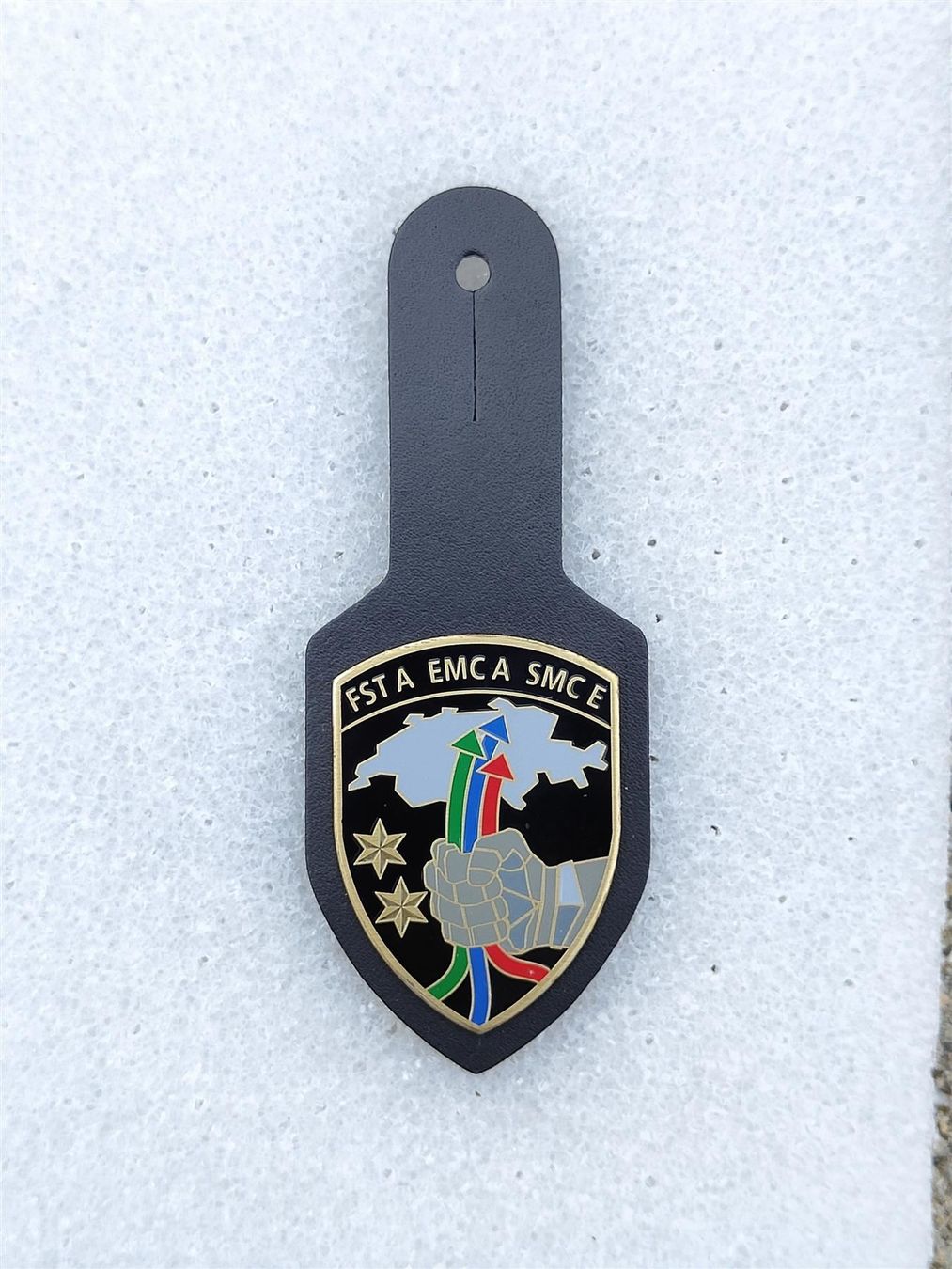 Placchette & Badge: Brusttaschenanhänger FST A – Usato da Bauma venduto da SwissMilitaria
