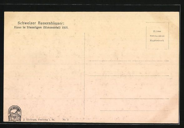 Cartoline postali: Diemtigen /Simmental, Schweizer Bauernha – Usato da Berlin venduto da bartko-reher 1