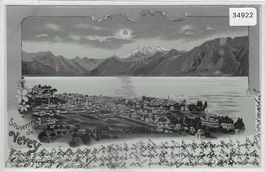 Souvenir de Vevey - Mondschein-Litho