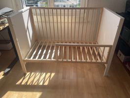 Lit bébé bois blanc
