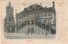 Bern Rathaus (Fenster leuchten)