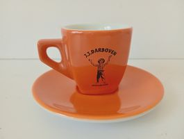 Darboven Espressotasse Orange Annaburg Porzellan Vintage