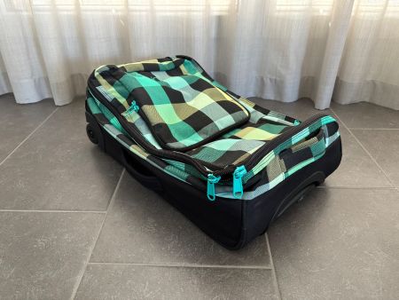 Dakine Rollkoffer grün/gelb/schwarz neuwertig