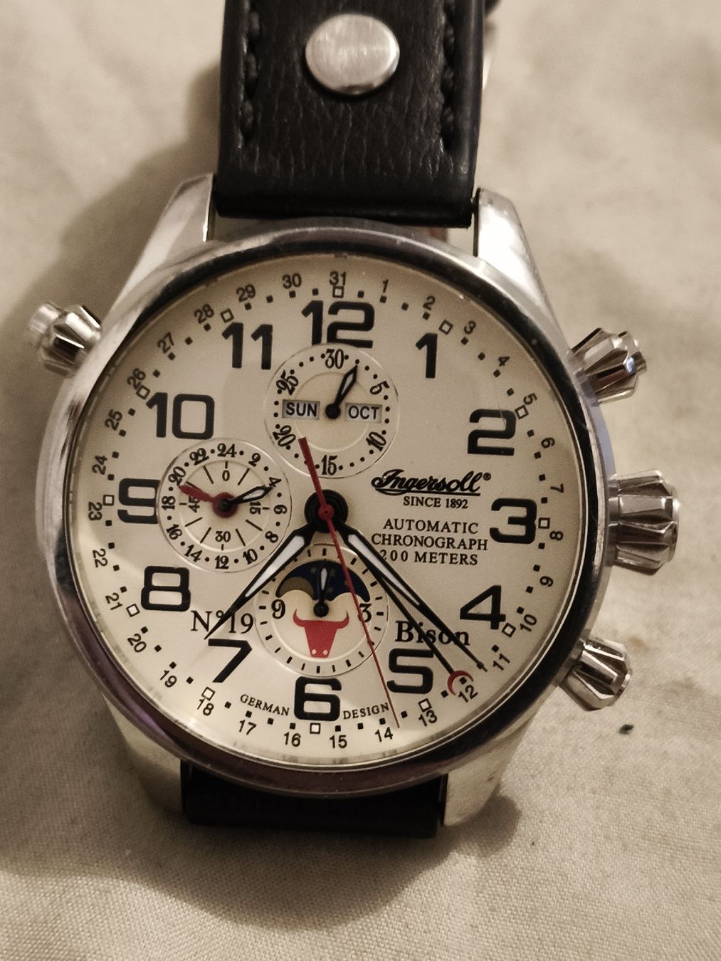 Ingersoll Orologi: Ingersoll"Bison No.19"-Chronograph,automatic, läuft einwandf – Usato da Glattbrugg venduto da Vintagetime-Ch