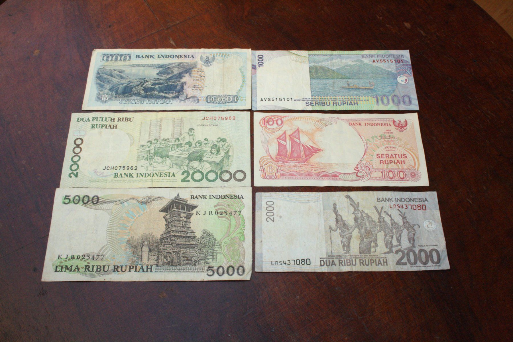 Banknoten: Indonesie lot 6 billets – Gebraucht aus Cormondrèche von Hermes.monnaies 1