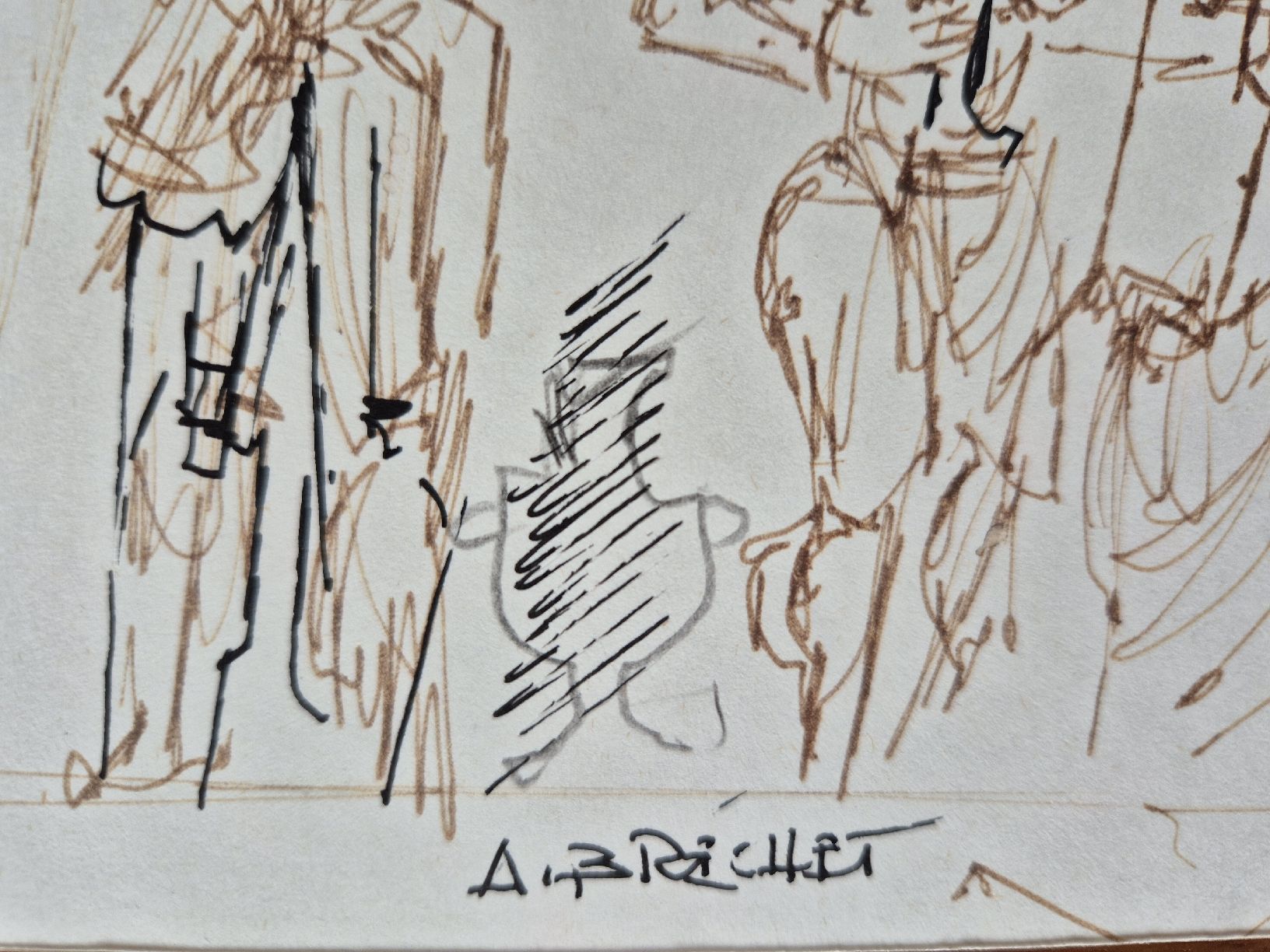 Gemälde: André Bréchet dessin esquisse signée tableau – Gebraucht aus Tramelan von La_mine_d_art 4