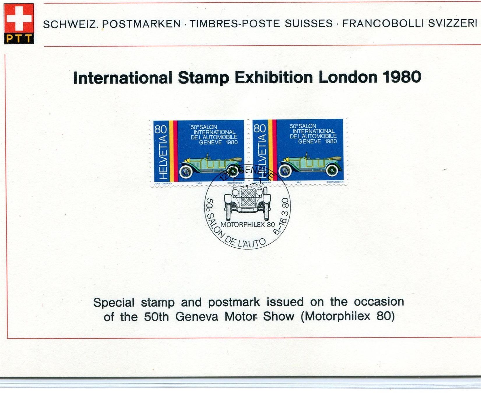 Alle Briefmarken: Sammelblatt London 1980 – Gebraucht aus Winterthur von Kyoung