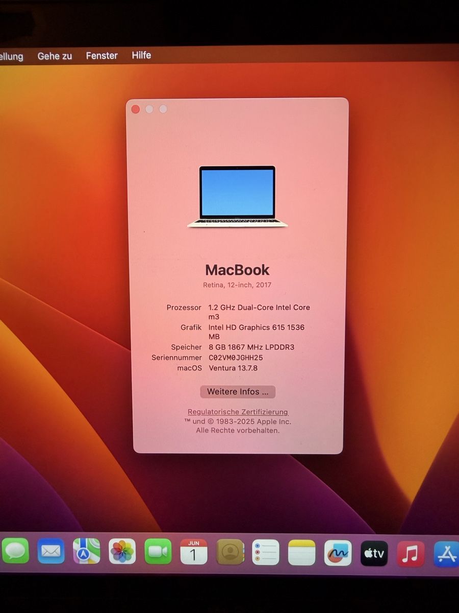 Apple Notebooks: MacBook 12" 2017, 8GB Ram, 256GB SSD Gold – Gebraucht aus Egliswil von HolgerHermann 5