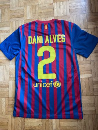 NIKE Barcelona Home Stadion-Trikot 2011/12 DANI ALVES 2 Gr.S