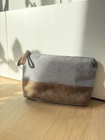 Necessaire ZWEI grau braun neuwertiger Zustand