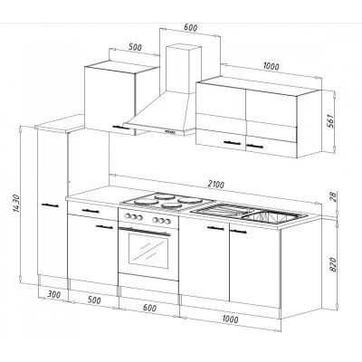 Komplettküchen: 685 - Küchenzeile Singleküche 240cm Eiche/Sägerau/Grau – Neu und originalverpackt aus Wallenwil von toesstalvertrieb 9