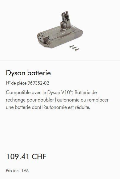 Dyson Caricatori & Batterie: Batterie Dyson V10 – Nuovo e nell'imballaggio originale da Corin-de-la-Crête venduto da Ejoeli 2