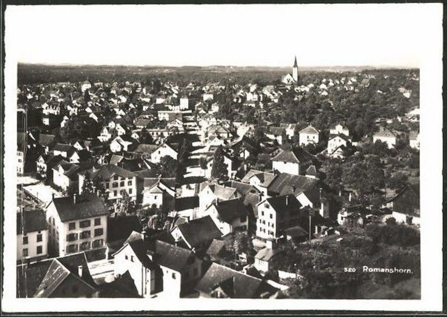 Cartoline postali: Romanshorn, Dächer, Fotokarte – Usato da Frauenfeld venduto da POML