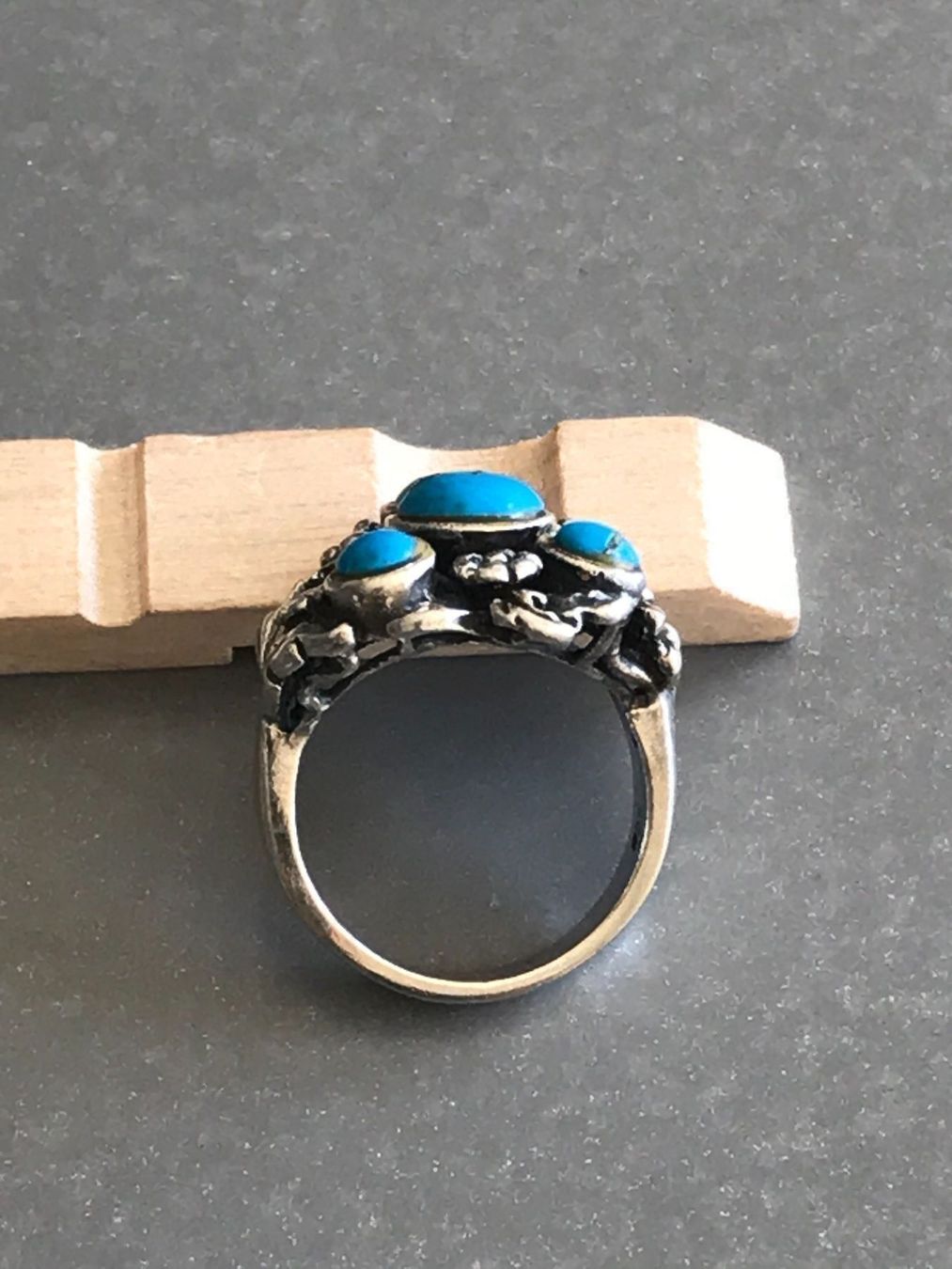 Ringe: XXL Ring EMAILLE Email Türkis Rg51 – Gebraucht aus Basel von gretchen03 3