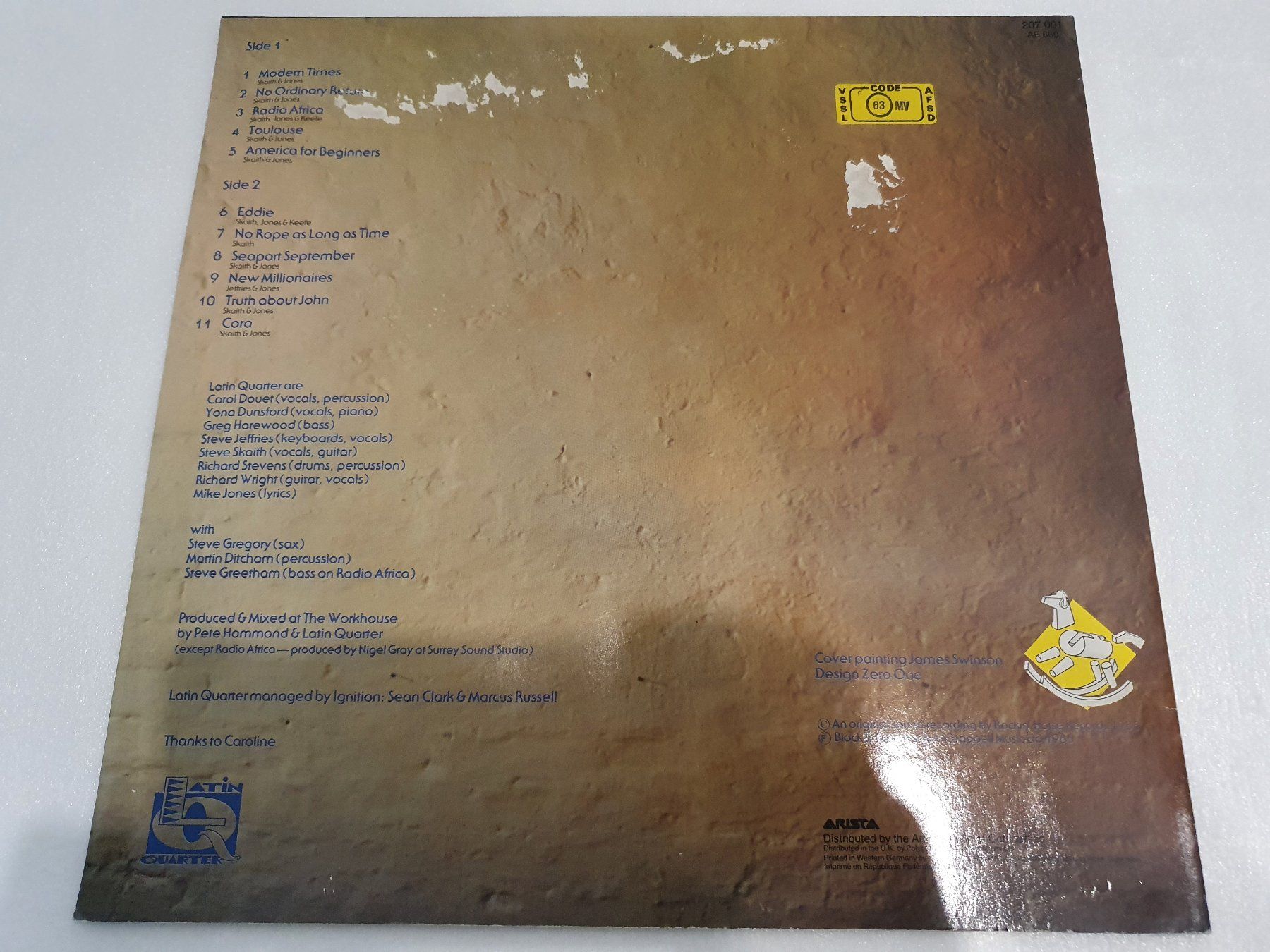 Dischi in vinile: Latin Quarter – Modern Times – Usato da Uster venduto da Vinyl-Leidenschaft 1