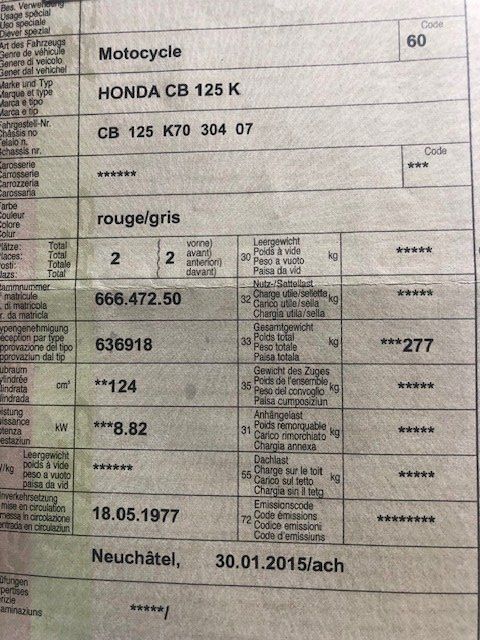 Honda Altro: Honda CB 125 K6 1977 – Usato da Chézard St Martin venduto da schmitt 7