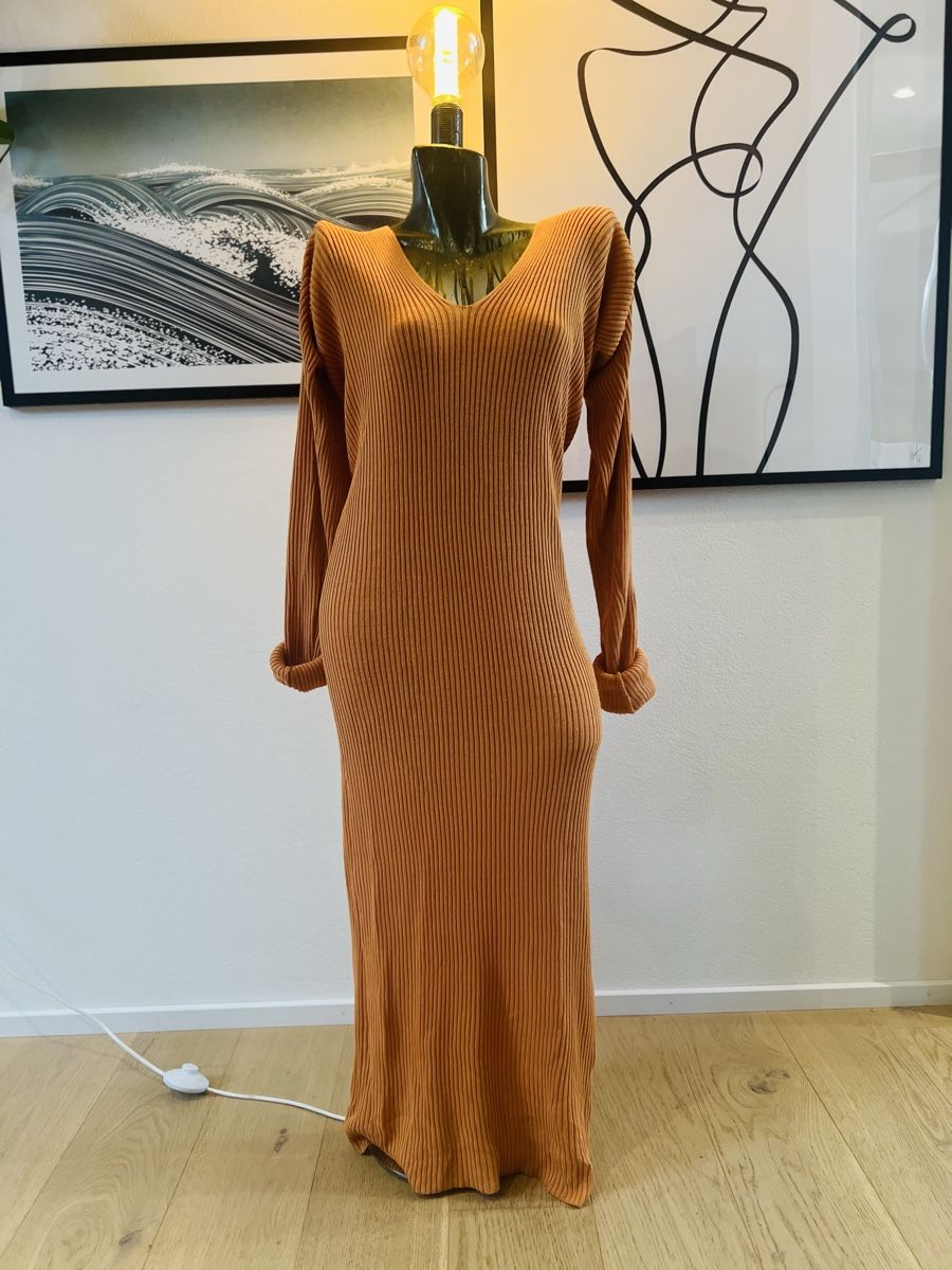 Vestiti: Kuscheliges Maxi-Strickkleid Gr.M, orange – Usato da Murten venduto da Rebelle_en_Style