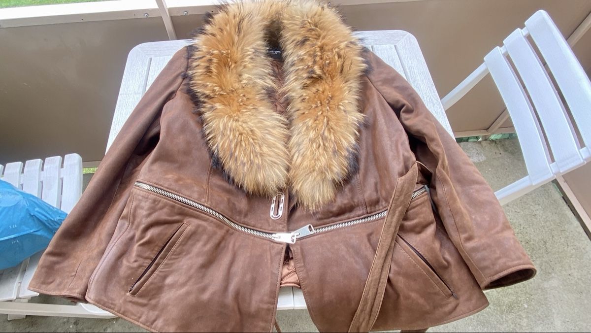 Giacche: Braune Lammlederjacke mit  echtem Fuchspelz – Usato da luzern venduto da bar_5gtr 3
