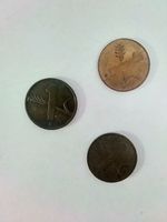Schweizer 1 Rappen Münzen, Jahrgänge 1948, 1969, 1990