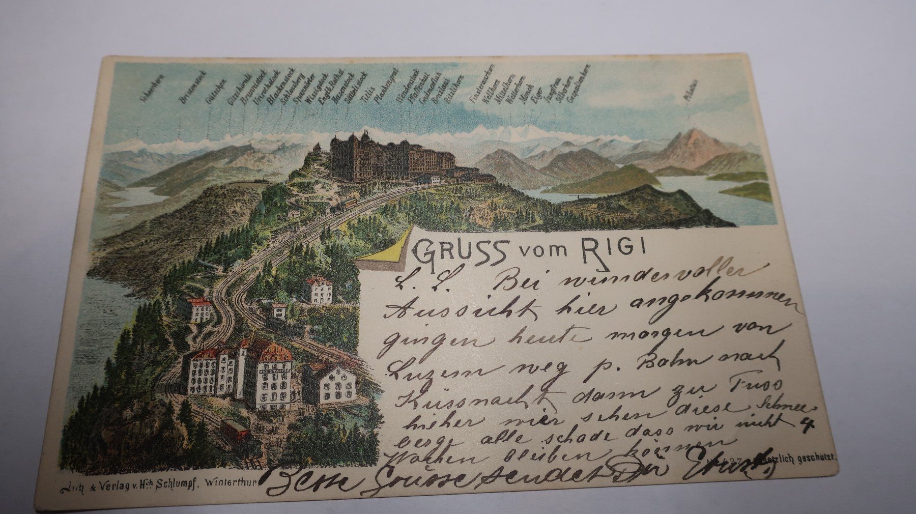 Ansichtskarten: Gruss vom Rigi  1903 – Gebraucht aus Cormoret von Pascalll2001 1