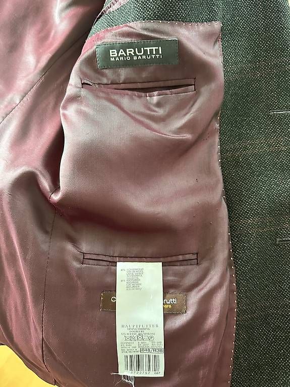 Giacche: Herren Blazer Barutti 48 schwarz/grau/bordeaux – Usato da Rothenburg venduto da wer_g9fd 4