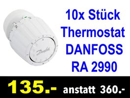 🔴 Thermostat 10x Stück DANFOSS RA 2990 /118X