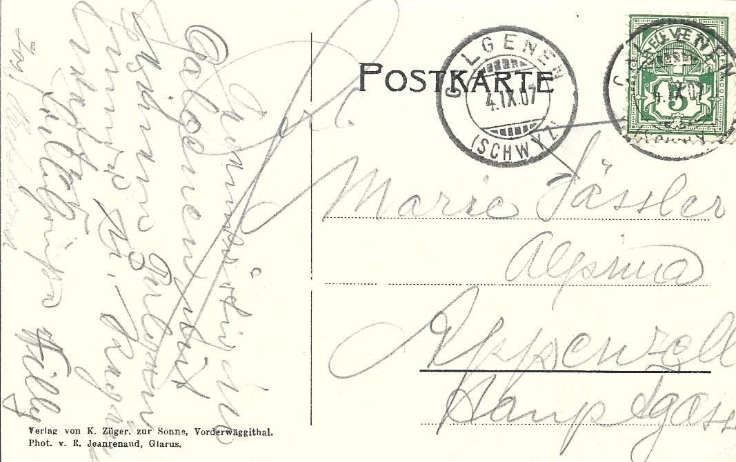 Cartoline postali: AK  Vorderwäggithal  SZ – Usato da Appenzell venduto da mai25 1