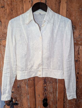 Leinen Blazer luftig leicht Gr. 38, Beige naturfarben Sommer