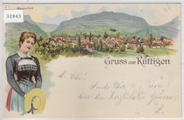 Gruss aus Küttigen - Tracht - Litho 1903