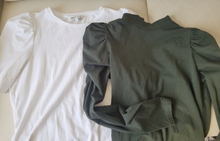 ONLY Set Shirt & Body mit Puffärmeln, Gr. L